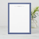 Elegante uitnodigingssjabloon in marineblauw en zi kaart (Staand voorkant)