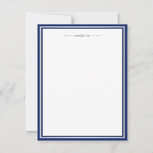 Elegante uitnodigingssjabloon in marineblauw en zi kaart