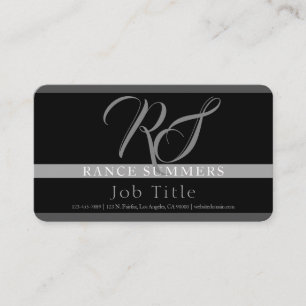 Elegante uitstraling   Elegant met monogram Visitekaartje