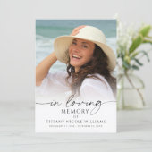 Elegante Uitvaart In Liefdevolle Herinnering Foto Programmakaart (Staand voorkant)