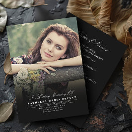 Elegante uitvaartceremonie programma's met foto