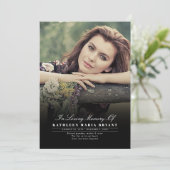 Elegante uitvaartceremonie programma's met foto (Staand voorkant)