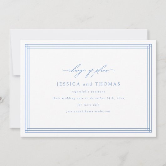 Elegante uitverkoren uitstel van de huwelijksdatum aankondiging (Voorkant)