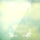 Elegante Uitzonderingsuren Bedrijfs Openingstijden Raamsticker (Vel 3)