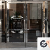Elegante Uitzonderingsuren Bedrijfs Openingstijden Raamsticker (Kantoordeur)