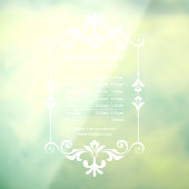 Elegante Uitzonderingsuren Bedrijfsbord Window Cli Raamsticker (Vel 3)