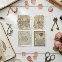 Elegante Ukiyoe-collagekunst – Vintage JP-schoonhe