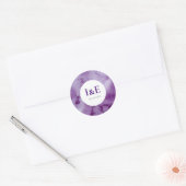 Elegante Ultra Violet Paarse Kleur Was Trouwjurk Ronde Sticker (Envelop)
