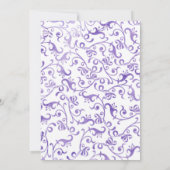 Elegante ultra violette Waterverf bloeit bruiloft Kaart (Achterkant)
