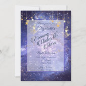 Elegante Under the Stars Galaxy Bat Mitzvah Kaart (Voorkant)