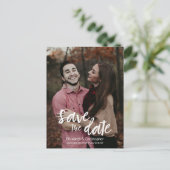 "Elegante Unie" Gepersonaliseerde Modern Save the  Aankondigingskaart (Staand voorkant)