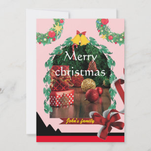 Elegante unieke boog foto chique vrolijke kerst feestdagenkaart