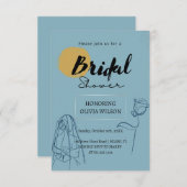 Elegante unieke bruids douche uitnodiging (Voorkant / Achterkant)