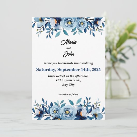 Elegante unieke chique romantische minimalistische kaart (Staand voorkant)