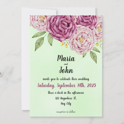 Elegante unieke chique romantische minimalistische kaart (Voorkant)