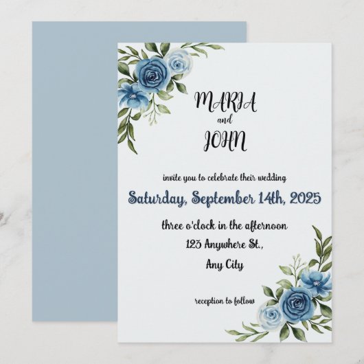 Elegante unieke chique romantische minimalistische kaart (Voorkant / Achterkant)