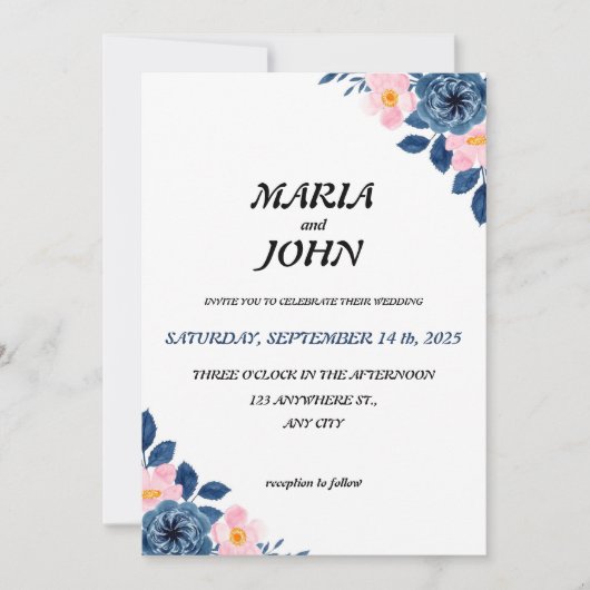 Elegante unieke chique romantische minimalistische kaart (Voorkant)