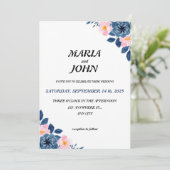 Elegante unieke chique romantische minimalistische kaart (Staand voorkant)