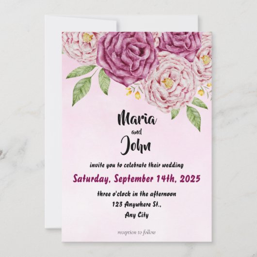 Elegante unieke chique romantische minimalistische kaart (Voorkant)