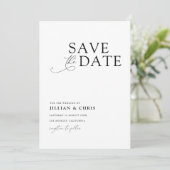 Elegante unieke foto bruiloft kaart (Staand voorkant)