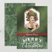 Elegante Unieke Foto Kerst Kaart (Voorkant / Achterkant)