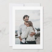 Elegante unieke foto sla de datumkaart op kaart (Achterkant)