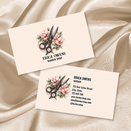 Elegante unieke  haarstyliste visitekaartje