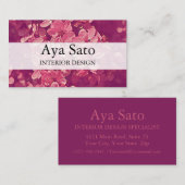 Elegante unieke Japanse roze kersenbloesem Visitekaartje (Voorkant / Achterkant)