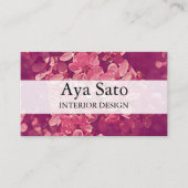 Elegante unieke Japanse roze kersenbloesem Visitekaartje (Voorkant)