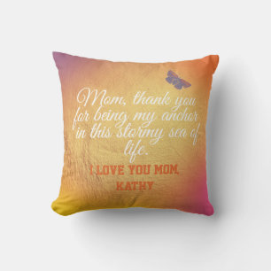 Elegante unieke Mom Keepsake Moederdag Kussen