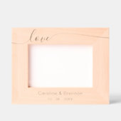 Elegante unieke paar namen liefde tekst gegraveerde lijstjes (Voorkant)