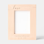 Elegante unieke paar namen liefde tekst gegraveerde lijstjes (Voorkant)