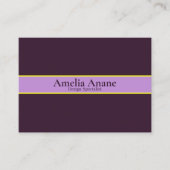 Elegante unieke Paarse & gele professional Visitekaartje (Voorkant)