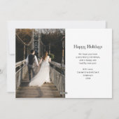 Elegante unieke tekst | Prettige feestdagen Twee f Feestdagenkaart (Achterkant)