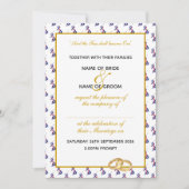 Elegante UNION JACK UK met Gold Script Wedding Kaart (Voorkant)
