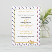 Elegante UNION JACK UK met Gold Script Wedding Kaart (Staand voorkant)