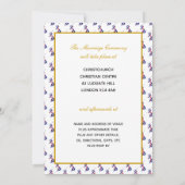Elegante UNION JACK UK met Gold Script Wedding Kaart (Achterkant)