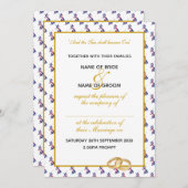 Elegante UNION JACK UK met Gold Script Wedding Kaart (Voorkant / Achterkant)