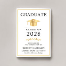 Elegante universitaire gouden afstuderen