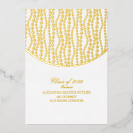 Elegante Universiteit Master Afstudeerfeest Afstud Folie Uitnodiging