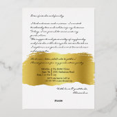 Elegante Universiteit Master Afstudeerfeest Afstud Folie Uitnodiging (Achterkant)