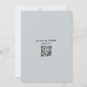 Elegante Utah bruiloft met RSVP QR-code Kaart (Achterkant)