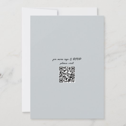 Elegante Utah bruiloft met RSVP QR-code Kaart (Achterkant)