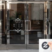 Elegante Uurstaat Openingstijden Winkelruitsticker Raamsticker (Kantoordeur)