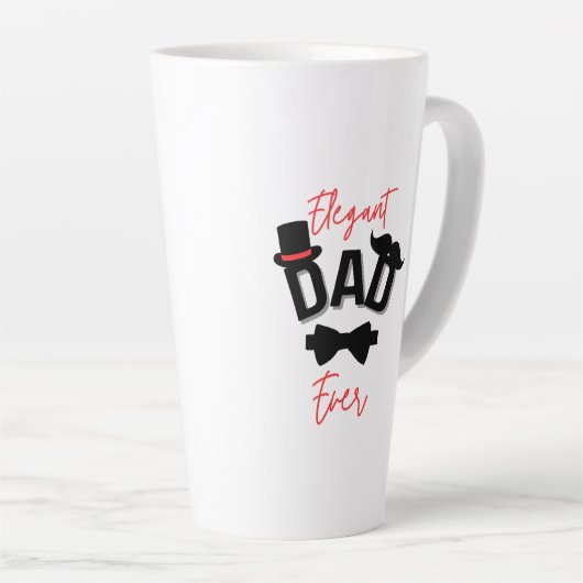 Elegante vader ooit Vaderdag Latte Mok (Rechterhoek)