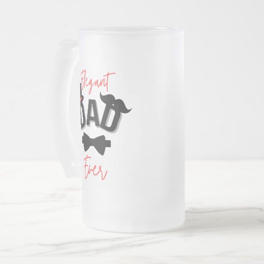 Elegante vader ooit Vaderdag Matglas Bierpul (Voorkant links)