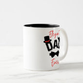 Elegante vader ooit Vaderdag Tweekleurige Koffiemok (Voorkant rechts)