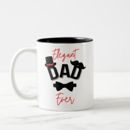 Elegante vader ooit Vaderdag Tweekleurige Koffiemok
