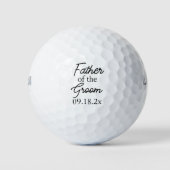 Elegante Vader van de Bruidegom Golfballen (Voorkant)