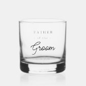 Elegante Vader van de Bruidegom Whisky Glas (Voorkant)